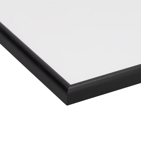 Cadre en bois Hesse sur mesure structure bois noir | verre standard (2 mm)