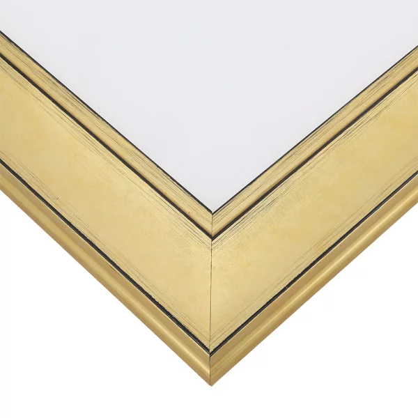 Holz Bilderrahmen Hamburg 28x35 cm | gold | Normalglas (2 mm)