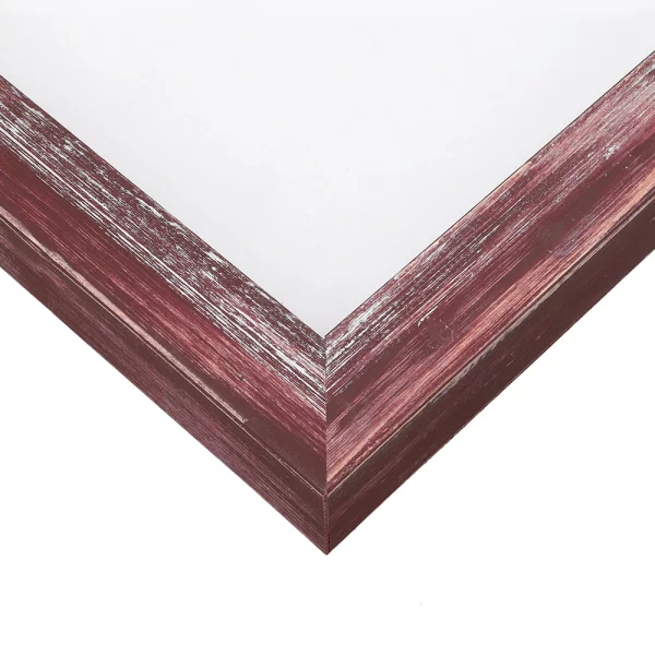Holz-Bilderrahmen Rodgau nach Mass Rot | Normalglas (2 mm)