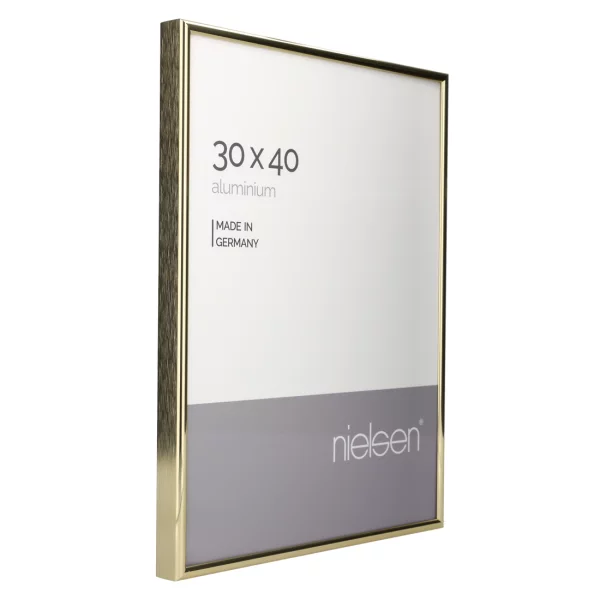 Alu-Bilderrahmen Profil 15 21x29,7 cm (A4) | Gold | Normalglas (2 mm)