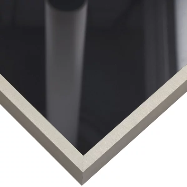 Alu-Bilderrahmen Profil alpha 21x29,7 cm (A4) | Brushed Edelstahl | Normalglas (2 mm)