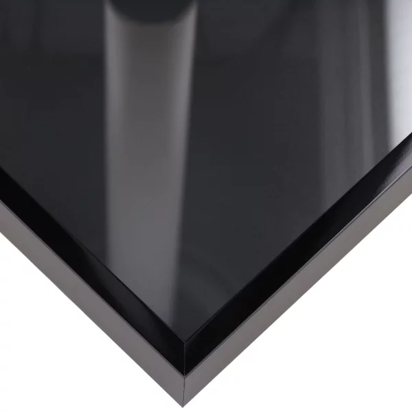 Alu-Bilderrahmen Profil alpha 21x29,7 cm (A4) | Eloxal schwarz glanz | Normalglas (2 mm)