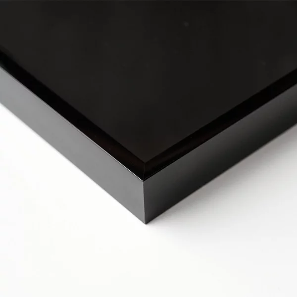 Alu-Bilderrahmen Profil Alpha nach Maß Eloxal Schwarz glanz | Normalglas (2 mm)