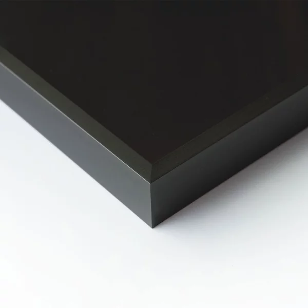 Alu-Bilderrahmen Profil Alpha nach Maß Eloxal schwarz matt | Normalglas (2 mm)