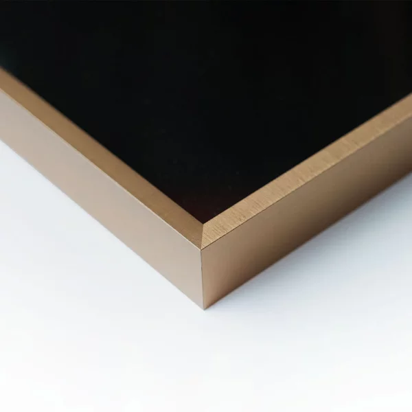 Alu Bilderrahmen Alpha 18x24 cm | Brushed Amber | Museumsglas UV 70 entspiegelt