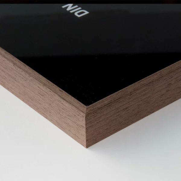 Alu Bilderrahmen Alpha 18x24 cm | Wenge hell (furnierte Oberfläche) | Museumsglas UV 70 entspiegelt
