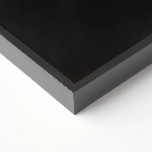 Cadre en aluminium coupe sur mesure, profil alpha gris foncé brillant | verre standard (2 mm)