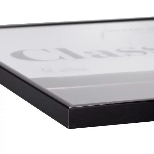 Alu-Bilderrahmen Classic 18x24 cm | Eloxiert Schwarz | Normalglas (2 mm)
