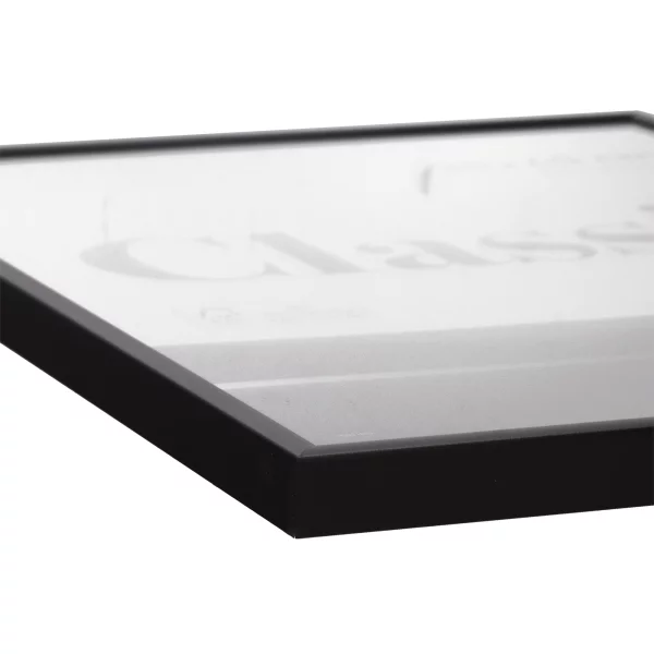 Alu-Bilderrahmen Classic 18x24 cm | Schwarz matt | Normalglas (2 mm)