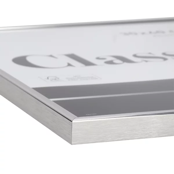 Alu-Bilderrahmen Classic 18x24 cm | Silber glanz | Normalglas (2 mm)