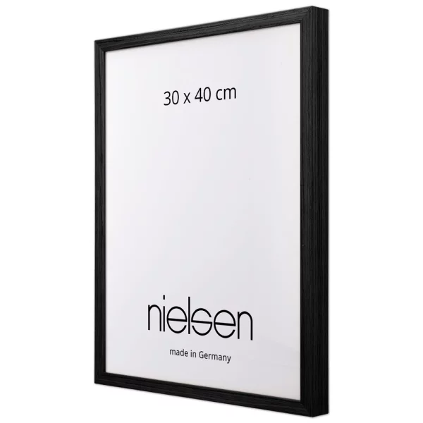 Cornice in legno Loft 15 21x29,7 cm (A4) | nero corvino | Specchio (2 mm)