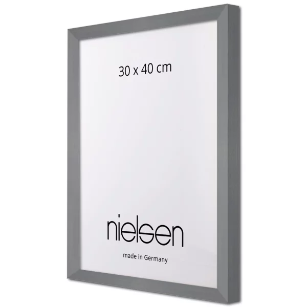 Cadre en bois coupe sur mesure, Loft 15 gris | verre standard (2 mm)