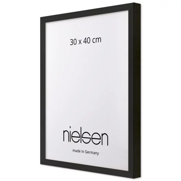 Cadre en bois coupe sur mesure, Loft 15 noir | verre standard (2 mm)