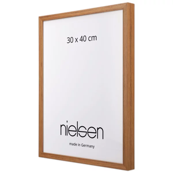 Cadre en bois coupe sur mesure, Loft 15 teck | verre standard (2 mm)