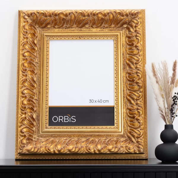 Barockrahmen Le Roi nach Mass Gold | Normalglas (2 mm)