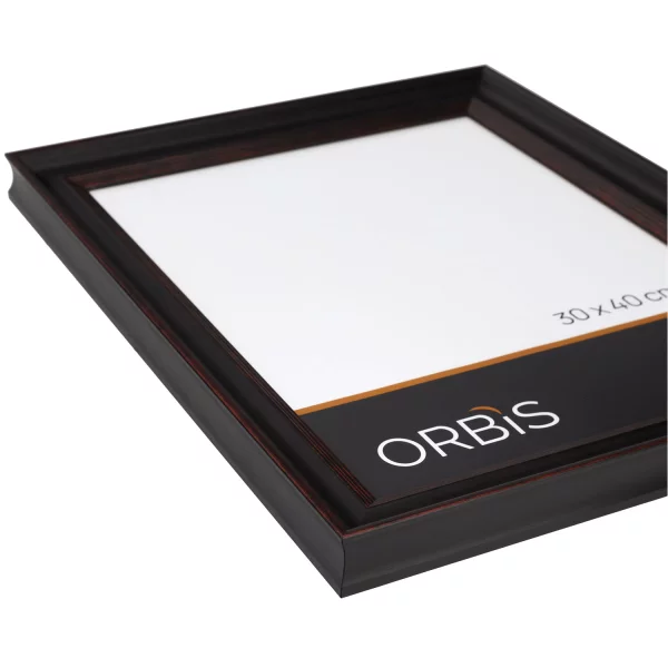 Bilderrahmen Gracia aus Holz nach Mass Schwarz | Normalglas (2 mm)