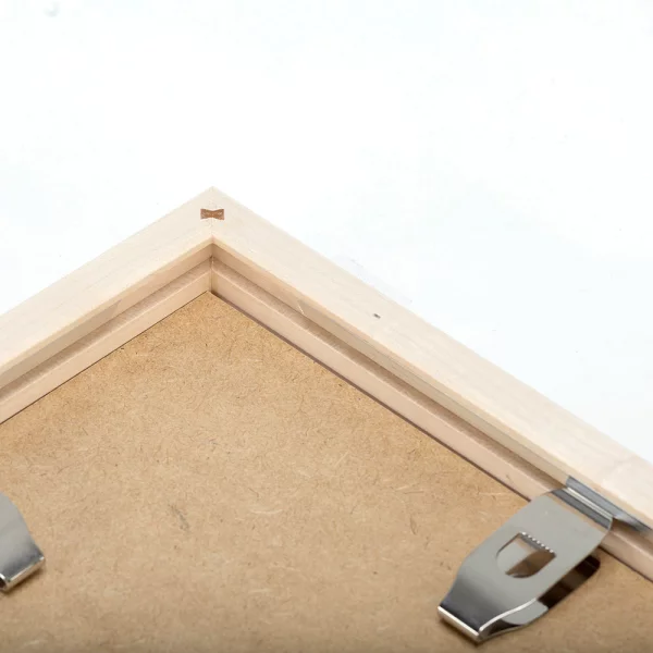 Houten lijst van beuk / esdoorn met afstandlijst op maat ahorn, natuur | normaal glas (3 mm)