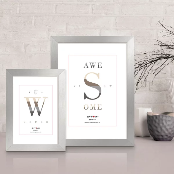Cadre en bois Sanremo (MDF) 10x15 cm | gris clair | verre standard (2 mm)