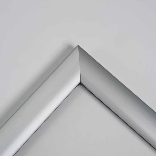 Wasserfester Klapprahmen 25 mm Gehrung 42x59,4 cm (A2) | silber | Kunstglas mattiert (1 mm)