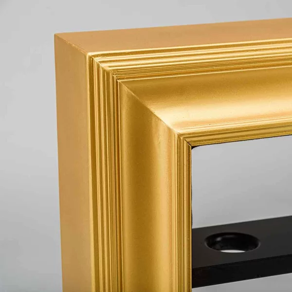 Bilderrahmen mit Weinregal 60x80 cm | gold