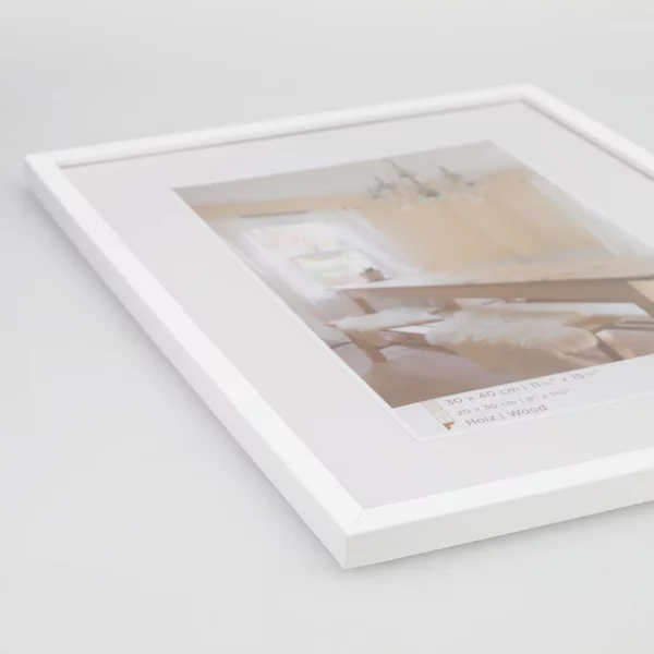 Cadre en bois Peppers 9x13 cm | blanc | verre standard (2 mm)