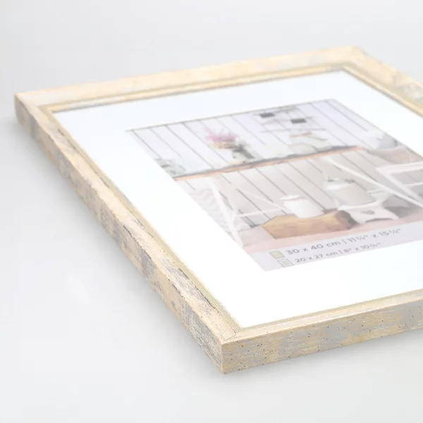 Cadre en plastique Chalet avec passe-partout 10x15 cm | naturel | verre standard (2 mm)