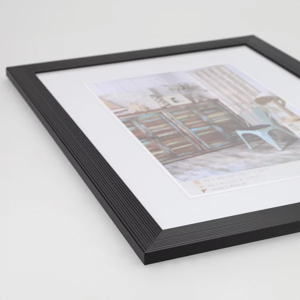 Cadre en bois Grado 10x15 cm | noir | verre standard (2 mm)