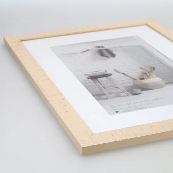 Cadre en bois Home avec passe-partout 10x15 cm (7x10 cm) | crème blanc | verre standard (2 mm)