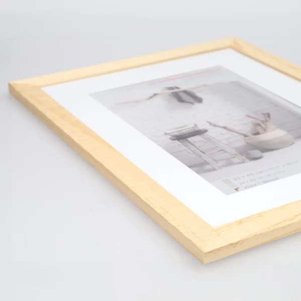 Cadre en bois Home avec passe-partout 10x15 cm (7x10 cm) | naturel | verre standard (2 mm)