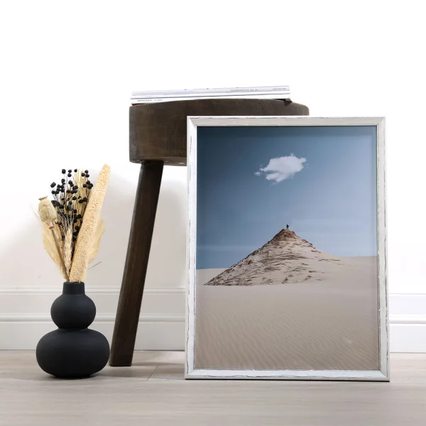 Holz Bilderrahmen Metropolis 20x30 cm | schwarz-silber | Normalglas (2 mm)