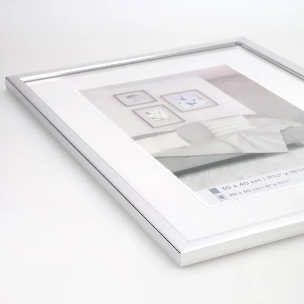 Cadre en plastique Construction 30x40 cm | argent | verre standard (2 mm)