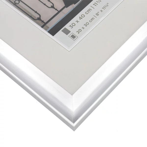 Cadre en plastique Venise 13x18 cm | argent | verre standard (2 mm)