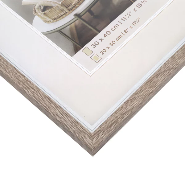 Cadre en bois (MDF) Hygge 10x15 cm | gris | verre standard (2 mm)