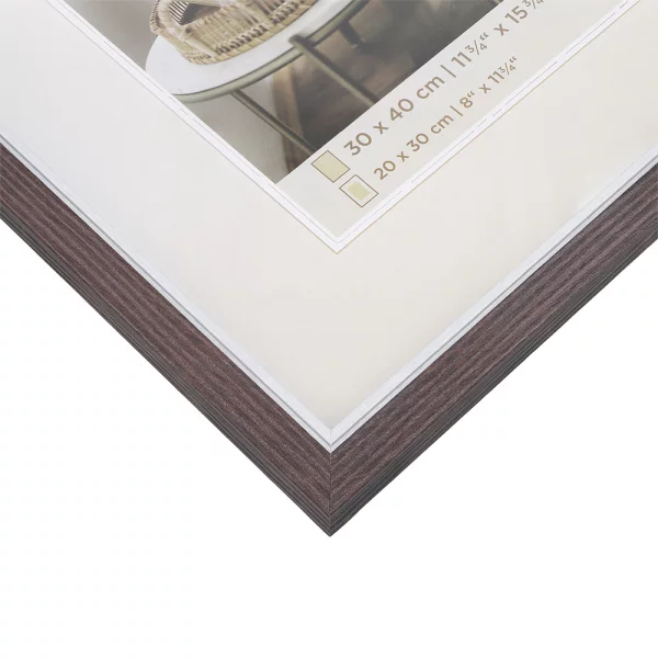 Cadre en bois (MDF) Hygge 10x15 cm | noyer | verre standard (2 mm)