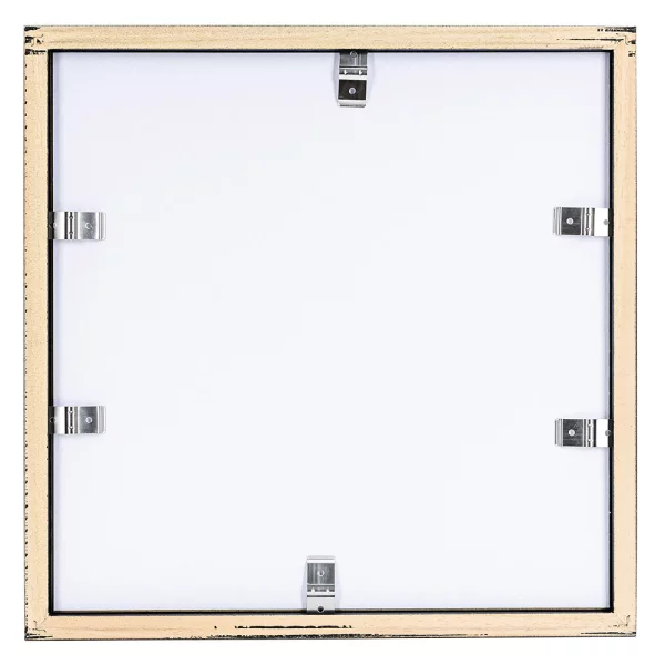 Holz Bilderrahmen Usedom mit Distanzleiste 30x30 cm | Schwarz | Normalglas