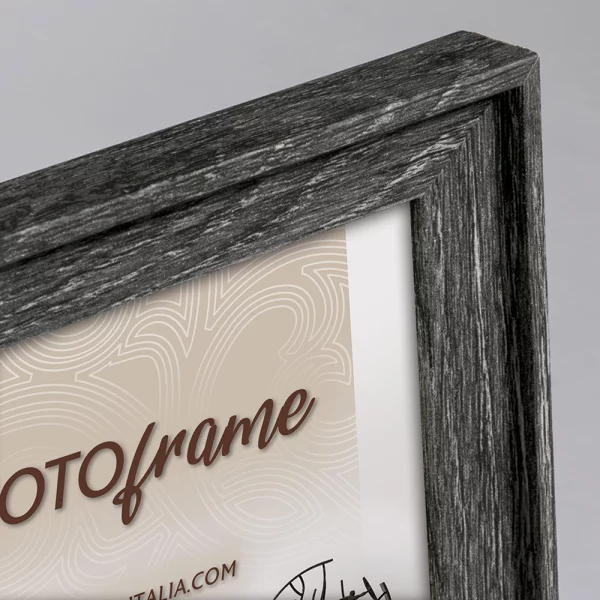 Kunststoff Bilderrahmen Torino 10x15 cm | Schwarz | Normalglas (2 mm)
