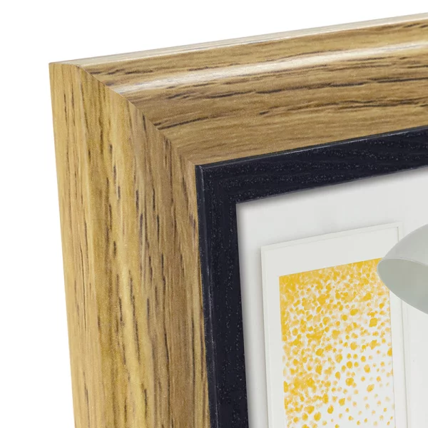 Holz Bilderrahmen Perugia (MDF) 13x18 cm | Braun-Schwarz | Normalglas (2 mm)