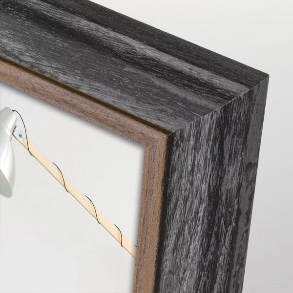 Holz Bilderrahmen Perugia (MDF) 13x18 cm | Schwarz-Braun | Normalglas (2 mm)