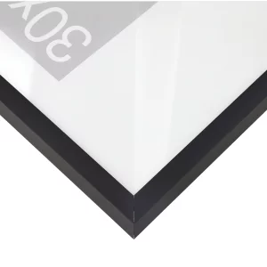 Alu-Bilderrahmen Bellatrix nach Maß Schwarz matt | Normalglas (2 mm)