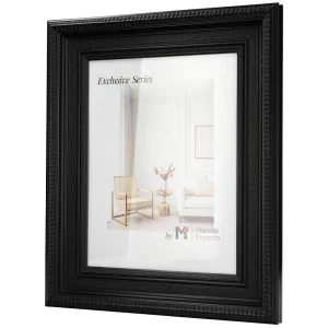 Holz-Bilderrahmen Fronta 60x60 cm | Schwarz | Spiegel
