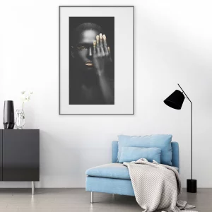 Aluminiumleiste Profil alpha nach Maß Platin | Museumsglas UV 70 entspiegelt