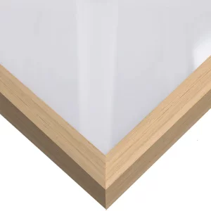 Holzleiste Loft 15 nach Maß Eiche | Normalglas (2 mm)