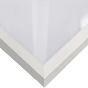 Holzleiste Loft 15 nach Maß Naturweiß | Normalglas (2 mm)