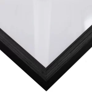 Holzleiste Loft 15 nach Maß Rabenschwarz | Normalglas (2 mm)