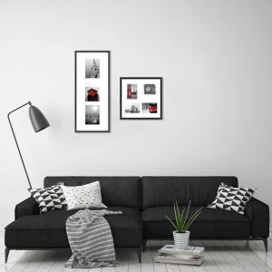 Galerierahmen Junior 3 Bilder 20x60 cm (3x 10x15 cm) | Silber matt | Normalglas (2 mm)