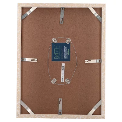 Houten fotolijst BARTH serie 210 30x40 cm | Esche weiß gefärbt | normaal glas (2 mm)