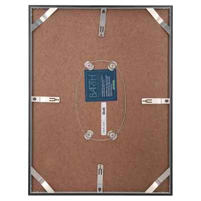 Aluminium fotolijst BARTH serie 916 45x60 cm | essenhout, imitatiefineer, zwart gekleurd | normaal glas (2 mm)