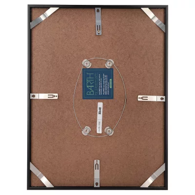 Aluminium fotolijst BARTH serie 916 45x60 cm | zwart, gelakt | normaal glas (2 mm)
