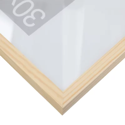 Rama drewniana Hamal - na wymiar drzewo sosnowe naturalne, laserowane | szkło standardowe (2 mm)