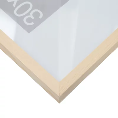 Rama drewniana Hamal - na wymiar sosna naturalna nieobrobiona | szkło standardowe (2 mm)